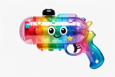 Colorful water gun for summer fun