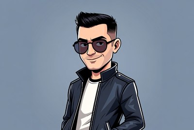 Cool character in sunglasses