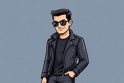 Stylish man in black outfit