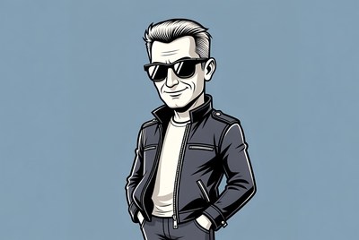 Stylish man with sunglasses and jacket