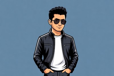 Man wearing sunglasses and jacket