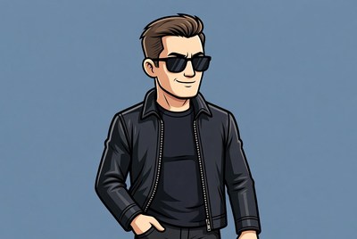 Man in black outfit with sunglasses