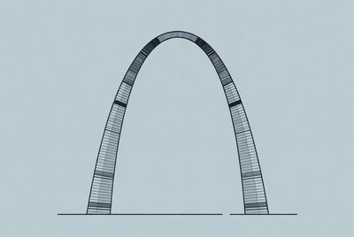 Famous arch in a city