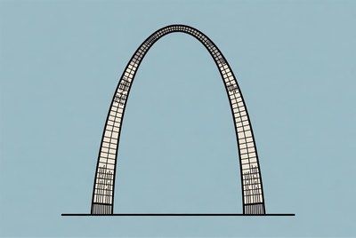 Iconic arch structure in simple design