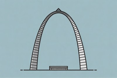 Iconic arch structure in the city