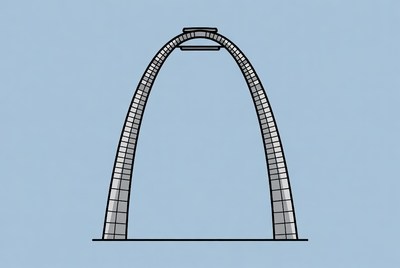 Arch structure design with simple lines