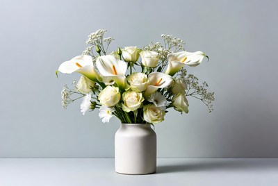 Flowers in a simple vase