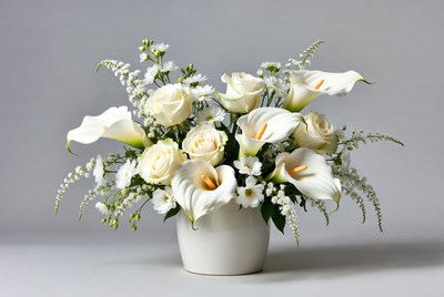 White flower arrangement in vase