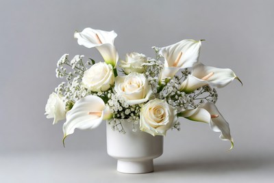 White flower arrangement in vase