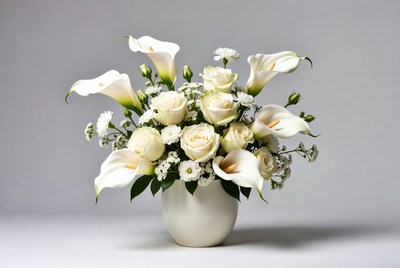 White flower arrangement in a vase