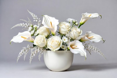 Elegant floral arrangement in a bowl