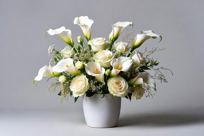 White flower arrangement in vase
