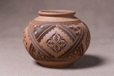 Handmade clay jar from local artisan
