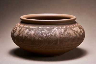 Pottery displayed on a neutral background