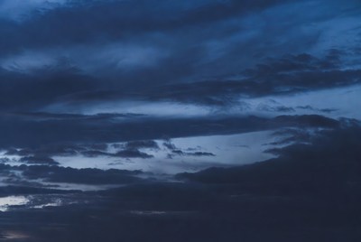 Cloudy sky at twilight in summer