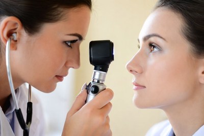 Doctor checks patient's health