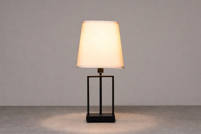Simple lamp on surface at home