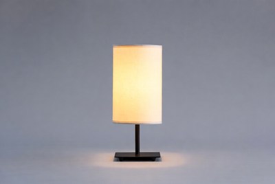 Simple lamp on gray background