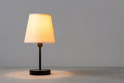Table lamp on a simple surface