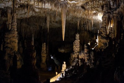 Exploration of a cave cavern