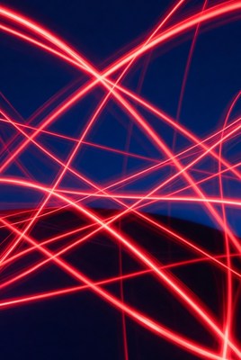 Red light patterns at night