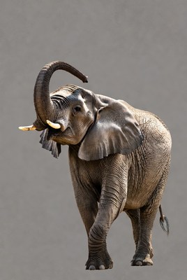 Elephant walking in natural pose