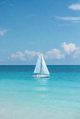 Sailing on calm blue waters