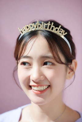 Birthday celebration with a crown