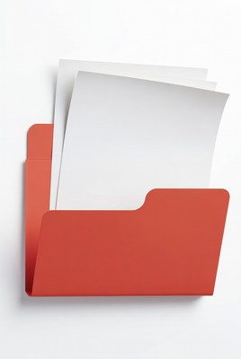 Folder with blank sheets inside