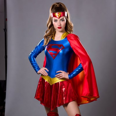 Superhero costume shoot in studio