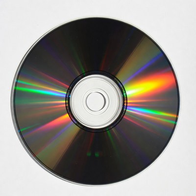 Cd with rainbow reflections on surface