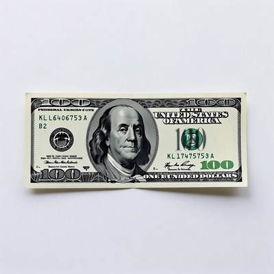 One hundred dollar bill close up