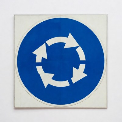 Roundabout traffic sign design