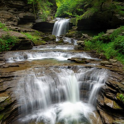 Waterfall at scenic nature spot