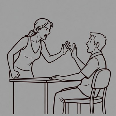 Argument at a table