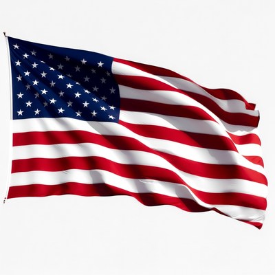 American flag waving in the wind
