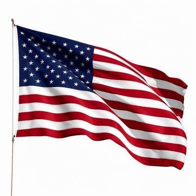 American flag waving in the wind