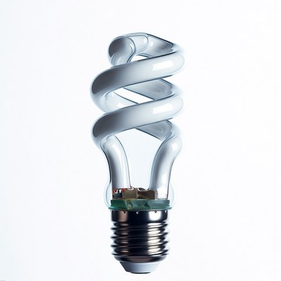 Light bulb design in close-up view