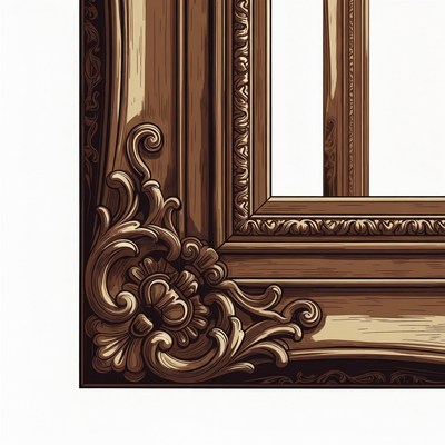 Decorative wooden picture frame design