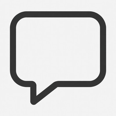 Chat bubble outline design for messages