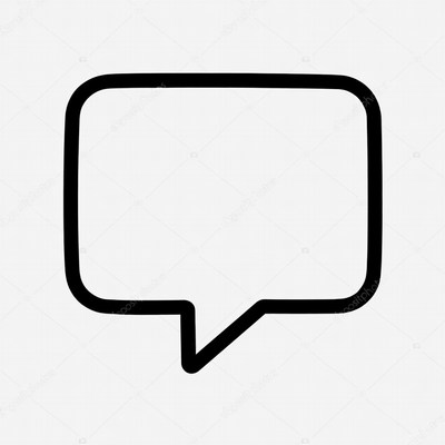 Blank speech bubble outline for text use