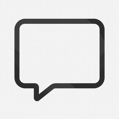 Speech bubble outline design for digital use