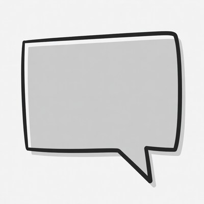 Blank speech bubble for text placement