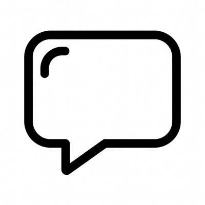 Blank speech bubble outline design