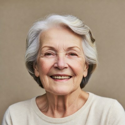 Senior woman smiling warmly