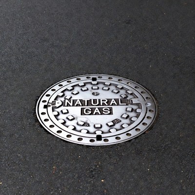 Natural gas cover on street