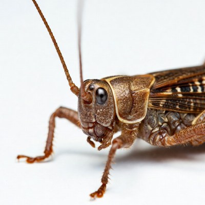 Close-up view of a cricket