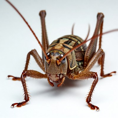 Close-up view of a cricket