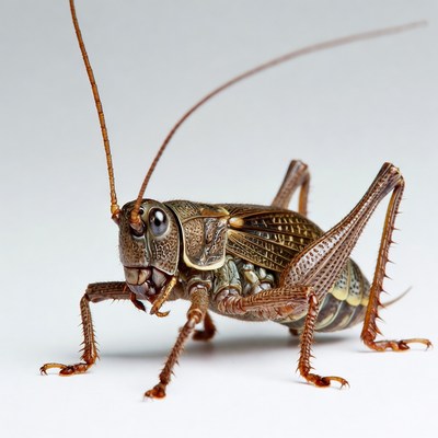 Close-up of a detailed cricket