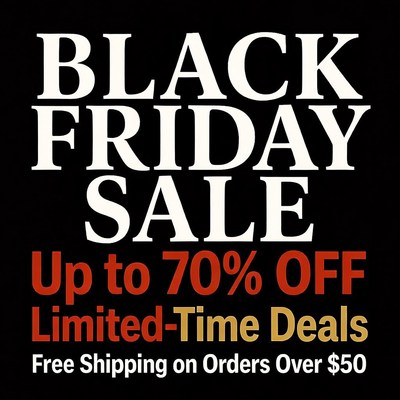 Black friday sale with discounts and shipping